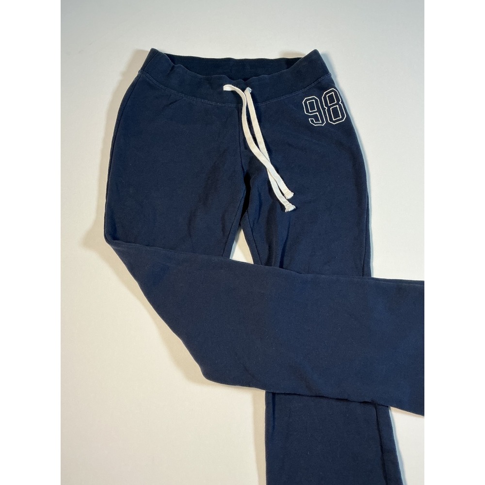 VTG Hollister Y2K Navy Blue Flare Sweatpants 98 Graphic Size S